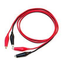 ALLIGATOR CABLE 30CM DOUBLE RED AND BLACK CLIPS CROCODILE