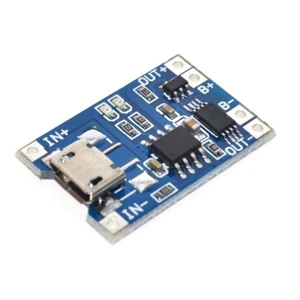 MICRO USB 5V 1A 18650 LITHIUM BATTERY CHARGER MODULE WITH PROTECTION