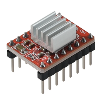 Chinese Chip with Retail Package Red A4988 Stepper Motor Driver (with Heatsink,1.5A)