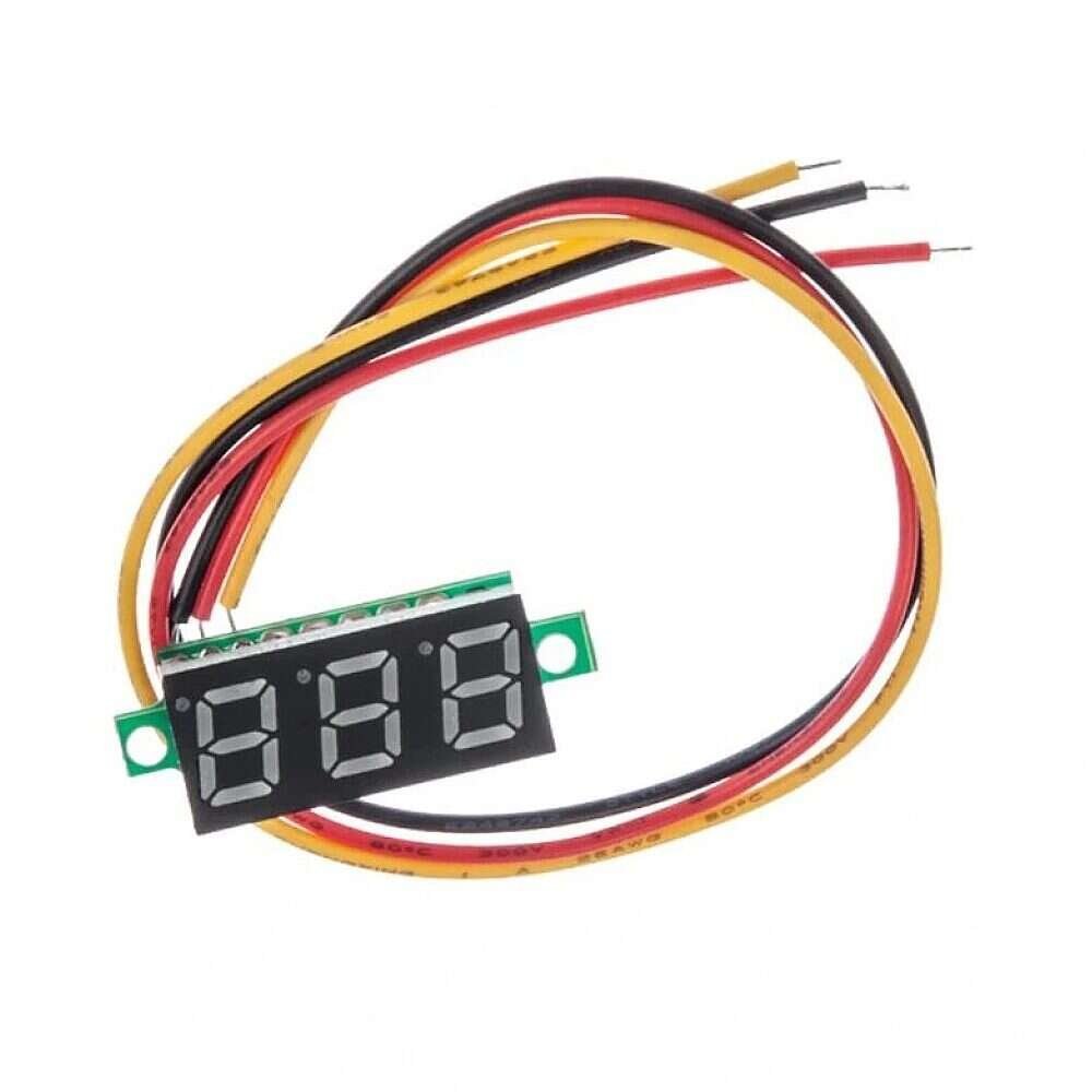 0.36″ DC 0-100V Digital Green LED Display Voltmeter