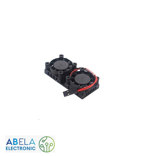 DUAL FAN WITH HEATSINK COOLING SYSTEM DOUBLE COOLING FAN COOLER RADIATOR SUITABLE FOR RASPBERRY PI