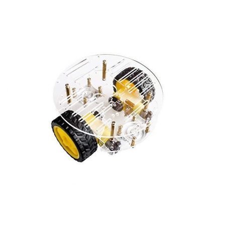 2WD Mini Round Double Deck Smart Robot Car Chassis DIY Kit