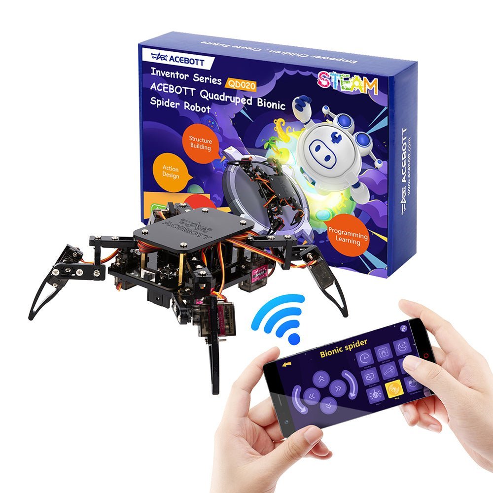 ACEBOTT QD020 ESP8266 Quadruped Bionic Spider Robot Kit