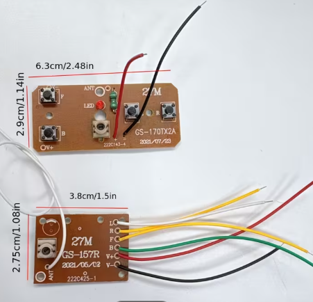 Design Of 27m Four Way Mini Toy Circuit Board PCBA Transmission And Reception Circuit Board Mini Accessories Solution