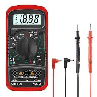 Multimeter Tester Vs830L Counts Digital Multimeter with DC AC Voltmeter and Ohm Volt Amp Meter ; Measures Voltage, Current, Resistance; Tests Live Wire, Continuity