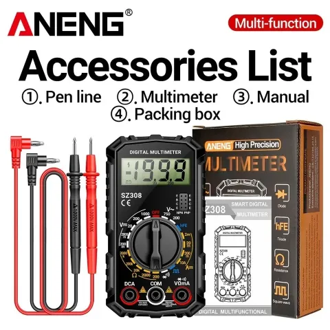ANENG SZ308 Electrical Maintenance Mini Digital Multimeter 1999 Counts AC/ DC Voltage Meter DC Current