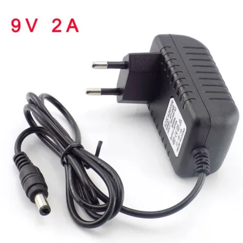 High Quality Full Amperes 9V 2A EU Plug Adapter