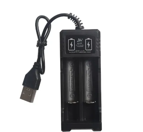 2 Slots USB Rechargeable Battery Charger for AA & AAA, Ni-MH & Ni-CD Batteries