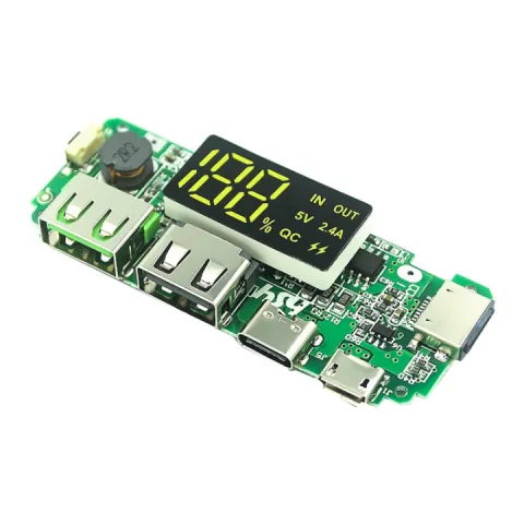 Lithium Battery 18650 Digital Display Charging Module with 5V2.4A Dual USB Output and Display Boosting Module