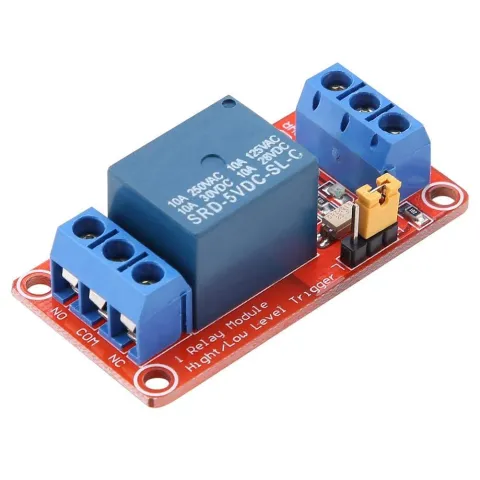 5V/12V Relay Module 1 Channel Relay Board with Opto-Isolated High or Low Level Trigger for Raspberry Pi and Arduino