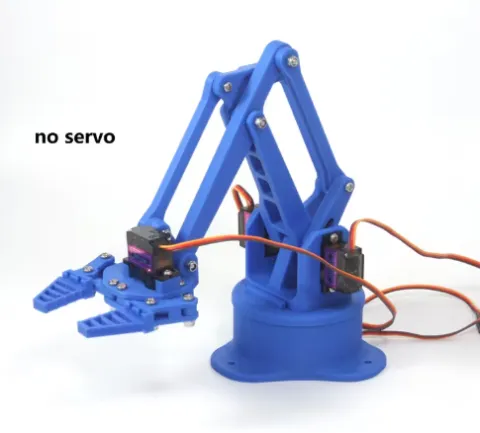 Robotic Claw Kit (Without Servo MG90S), STEM Learning Robotic Arm Additions, Suitable for Arduino, Engineering Science Kit, Robotics Education Kit