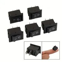Mini On/Off Black Small Rocker Switch Power Supply Rocker Switch 15*10mm